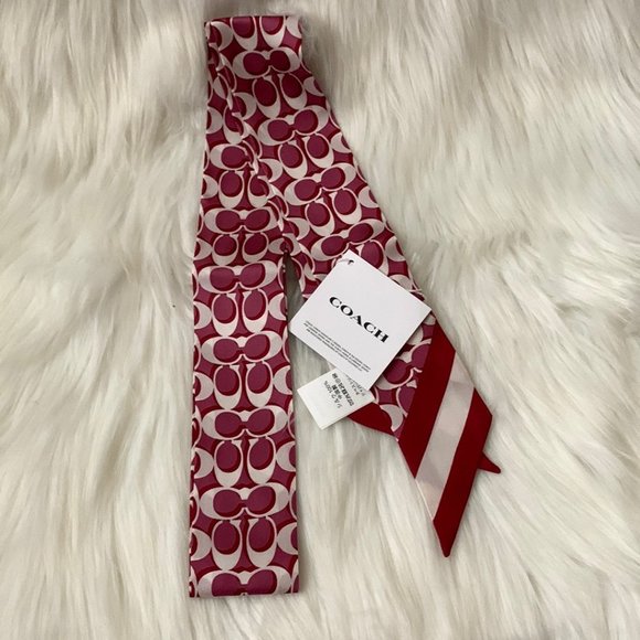 COACH Signature Print Silk Skinny Scarf Set of 3 - Picture 2 of 7